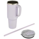 Sydney 1200 ml double wall RCS certified copper vacuum insulated tumbler with straw - Image 12