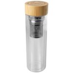 Bailey 400 ml borsilicate glass infuser bottle with bamboo lid - Image 2