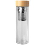 Bailey 400 ml borsilicate glass infuser bottle with bamboo lid - Image 3
