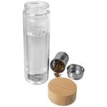 Bailey 400 ml borsilicate glass infuser bottle with bamboo lid - Image 5