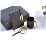 Laura A5 hard cover notebook and ballpoint pen gift set (black ink) - Image 8
