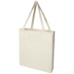 Madras 140 g/m² GRS recycled cotton gusset tote bag - Image 8