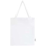 Madras 140 g/m² GRS recycled cotton gusset tote bag - Image 3