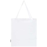 Madras 140 g/m² GRS recycled cotton gusset tote bag - Image 4