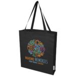 Madras 140 g/m² GRS recycled cotton gusset tote bag - Image 37