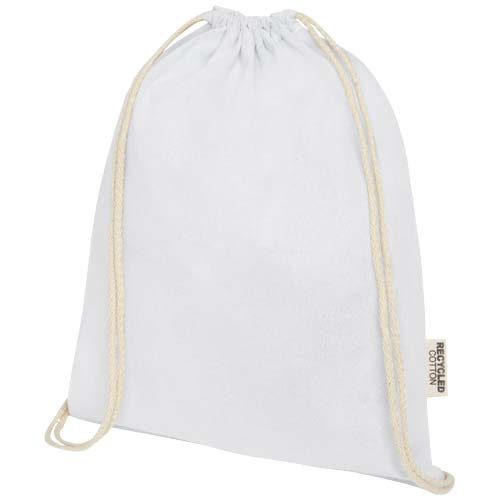 17598418533719 Oregon 140 g/m² GRS recycled cotton drawstring bag - Image 1