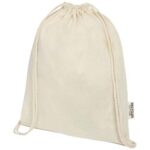 Oregon 140 g/m² GRS recycled cotton drawstring bag - Image 6