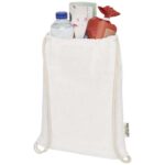 Oregon 140 g/m² GRS recycled cotton drawstring bag - Image 3