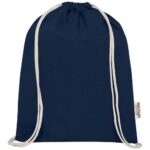 Oregon 140 g/m² GRS recycled cotton drawstring bag - Image 17
