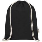 Oregon 140 g/m² GRS recycled cotton drawstring bag - Image 28