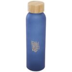 Lume 500 ml matte soda lime glass bottle with bamboo lid - Image 12