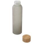 Lume 500 ml matte soda lime glass bottle with bamboo lid - Image 9
