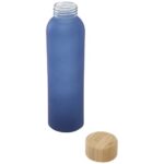 Lume 500 ml matte soda lime glass bottle with bamboo lid - Image 14