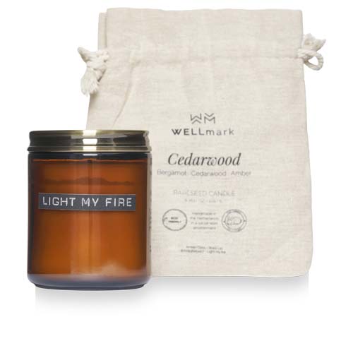 175984520631236 Wellmark cedar wood scented candle medium - Image 1