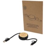 Chechia 5-in-1 recycled plastic 100 cm retractable data sync and 45W fast charge cable - Image 10