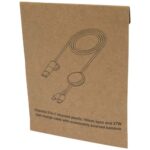 Chechia 5-in-1 recycled plastic 150 cm data sync and 27W fast charge cable with bamboo details - Image 3