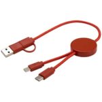 Citala 5-in-1 recycled plastic 30 cm data sync and 27W fast charge cable - Image 22