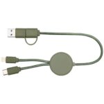Citala 5-in-1 recycled plastic 30 cm data sync and 27W fast charge cable - Image 36