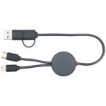 Citala 5-in-1 recycled plastic 30 cm data sync and 27W fast charge cable - Image 29