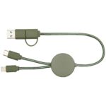 Citala 5-in-1 recycled plastic 30 cm data sync and 27W fast charge cable - Image 37