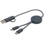 Citala 5-in-1 recycled plastic 30 cm data sync and 27W fast charge cable - Image 30