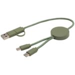 Citala 5-in-1 recycled plastic 30 cm data sync and 27W fast charge cable - Image 38