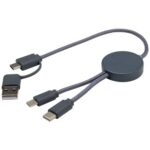 Citala 5-in-1 recycled plastic 30 cm data sync and 27W fast charge cable - Image 31