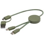 Citala 5-in-1 recycled plastic 30 cm data sync and 27W fast charge cable - Image 39