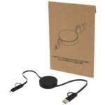 Citala 5-in-1 recycled plastic 90 cm retractable data sync and 40W fast charge cable - Image 9