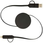 Citala 5-in-1 recycled plastic 90 cm retractable data sync and 40W fast charge cable - Image 12