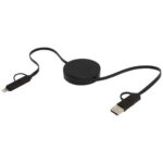 Citala 5-in-1 recycled plastic 90 cm retractable data sync and 40W fast charge cable - Image 14