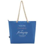 Panama GRS recycled beach cooler tote bag with cord handles 23L - Image 9