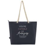 Panama GRS recycled beach cooler tote bag with cord handles 23L - Image 16