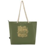 Panama GRS recycled beach cooler tote bag with cord handles 23L - Image 23