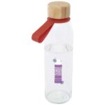 Porto 500 ml glass water bottle with silicone handle and bamboo lid - Image 7