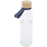 Porto 500 ml glass water bottle with silicone handle and bamboo lid - Image 11