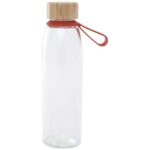 Porto 500 ml glass water bottle with silicone handle and bamboo lid - Image 8
