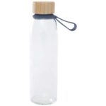Porto 500 ml glass water bottle with silicone handle and bamboo lid - Image 13