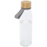 Porto 500 ml glass water bottle with silicone handle and bamboo lid - Image 16