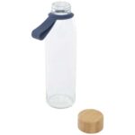 Porto 500 ml glass water bottle with silicone handle and bamboo lid - Image 14