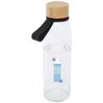 Porto 500 ml glass water bottle with silicone handle and bamboo lid - Image 22