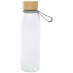 Porto 500 ml glass water bottle with silicone handle and bamboo lid - Image 18