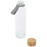 Porto 500 ml glass water bottle with silicone handle and bamboo lid - Image 19