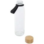 Porto 500 ml glass water bottle with silicone handle and bamboo lid - Image 24