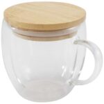 Lenora 250 ml glass cup with bamboo lid - Image 4