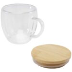 Lenora 250 ml glass cup with bamboo lid - Image 5