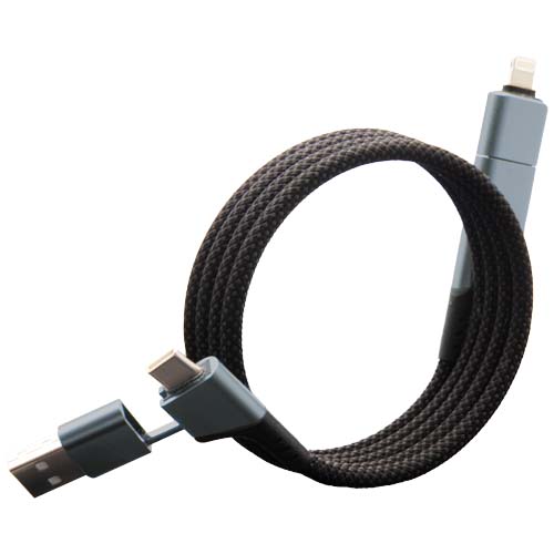 175984875912483 SCX.design C52 100W 4-in-1 rPET magnetic ultra fast charging cable - Image 1