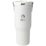 Bronx 900 ml RCS recycled stainless steel copper vacuum insulated tumbler with dual function lid - Image 2