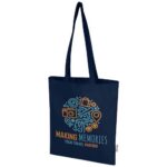 Madras Blend 140 g/m² GRS recycled cotton tote bag 7L - Image 2