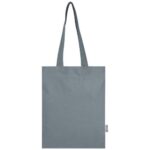 Madras Blend 140 g/m² GRS recycled cotton tote bag 7L - Image 8